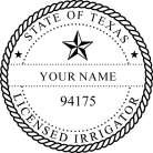 Texas Licensed Irrigator Seal Trodat Stamp